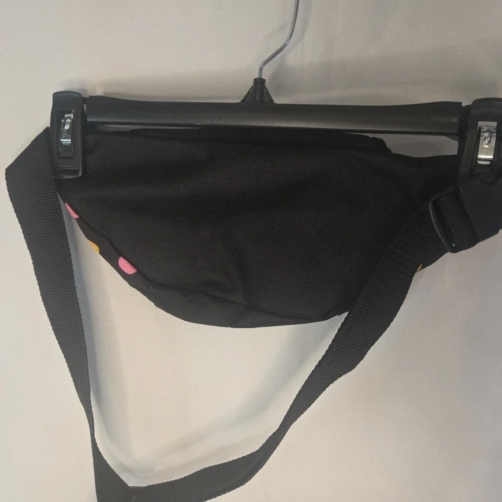 Everlast Fanny Pack Belt Bag Black Multicolor Polka Dots